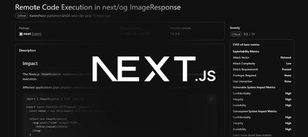 严重的Next.js ImageResponse缺陷可通过精心设计的SVG输入导致服务器代码执行